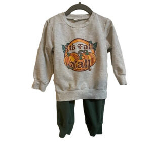 Toddler Boy It’s Fall Yall Sweatsuit Size 18M